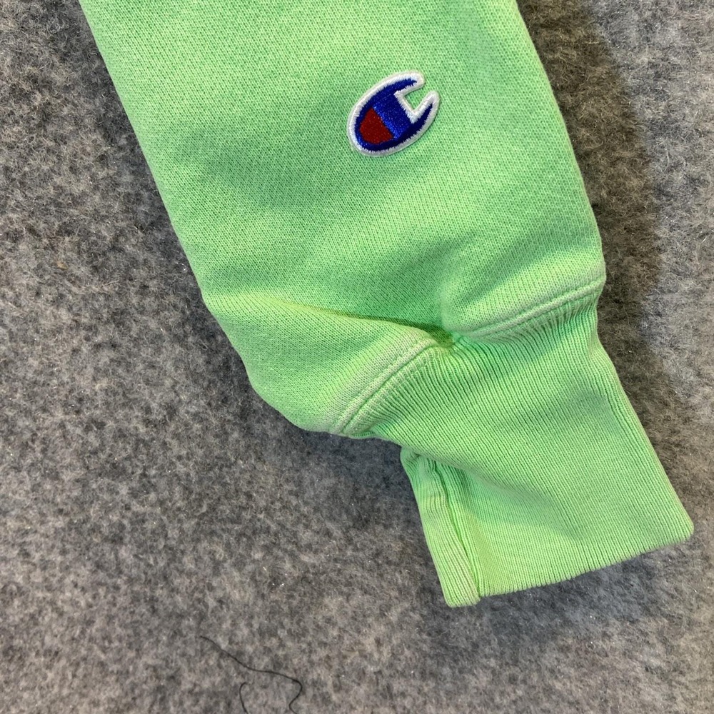 Vintage 90's Yale University Champion Reverse Weave Sweater Size M Lime Green - Picture 5 of 11